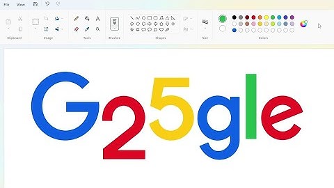 How to draw the Google 25th Anniversary logo using MS Paint | How to draw on your computer