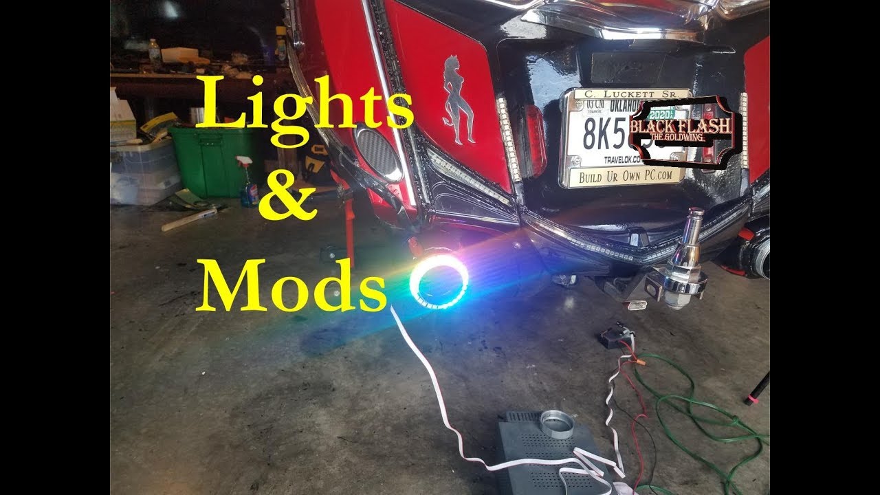 Black Flash the Goldwing Rollin Eyes Light Mods YouTube