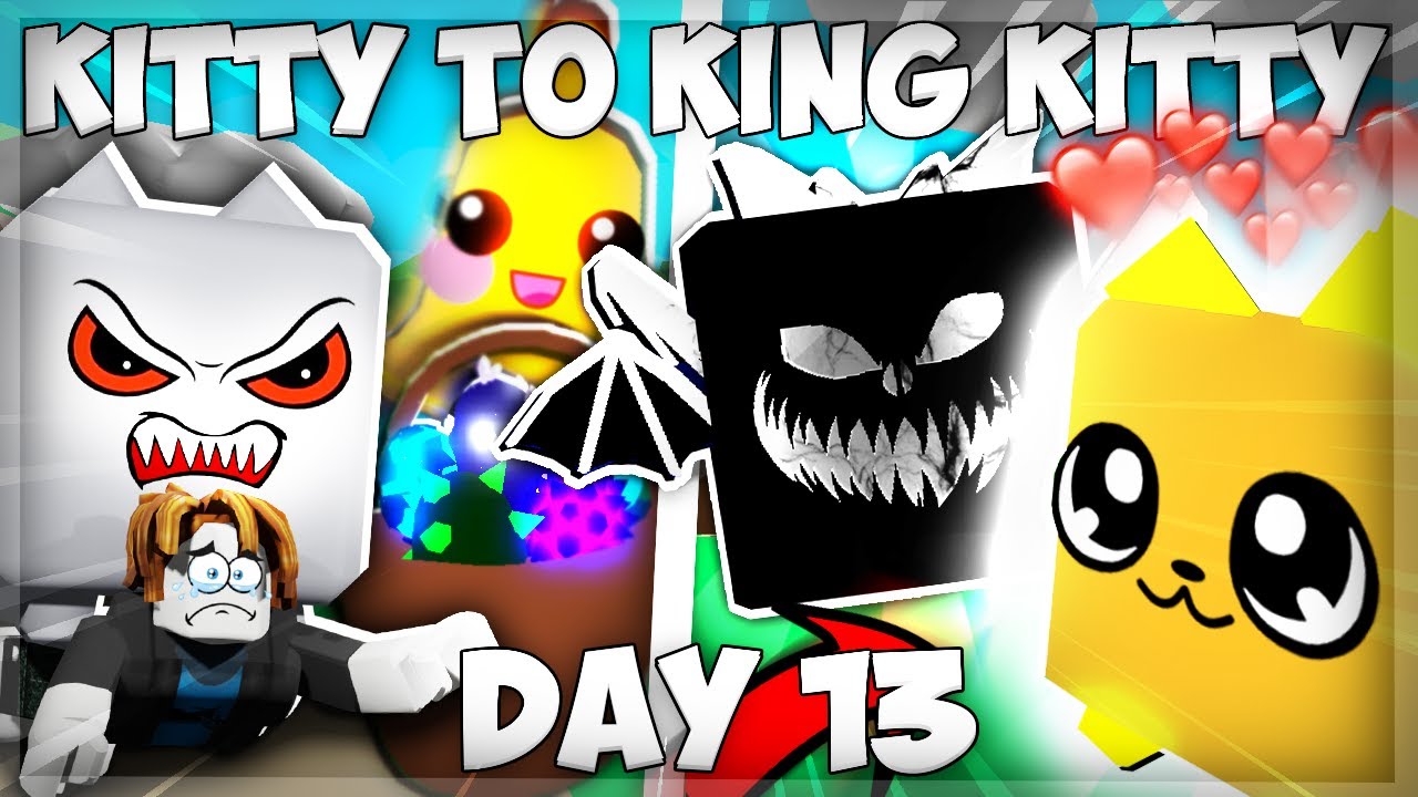 😱Kitty To King Kitty *RAREST TRADES EVER* Got Basket, Sinister Lord.. [Day 13] Bubble Gum Simulator🍀