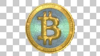 Bitcoin Virtual Currency Spinning and Rotating