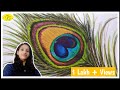 How to draw peacock feather  mor pankh drawing peacock feather painting tutorial  feather drawing