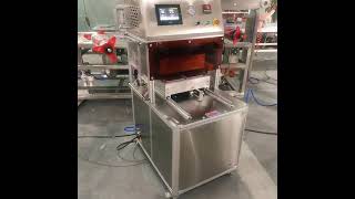 Semi Auto Dual Output Deli Fruit Tray Vacuum Map Tray Sealing Machine
