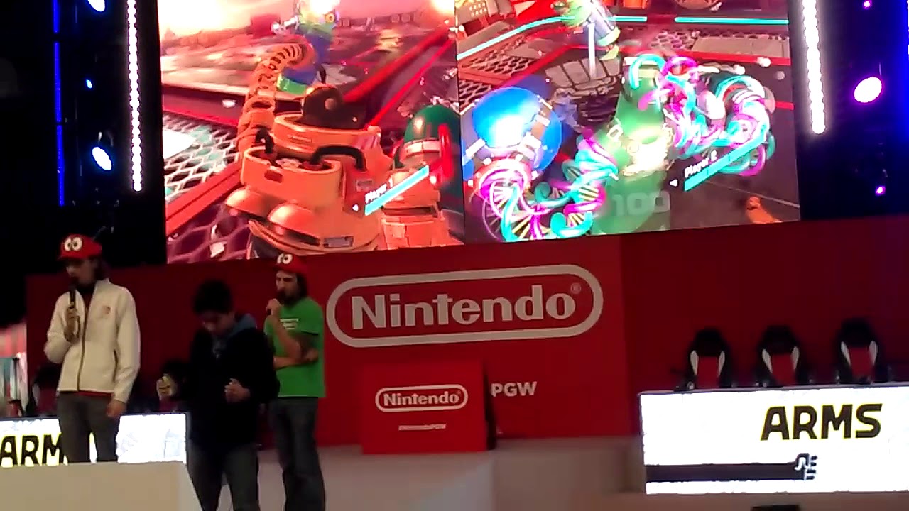 PGW2017 : Ep4 - Farod dans un compèt' de Arms au stand Nintendo (part2)