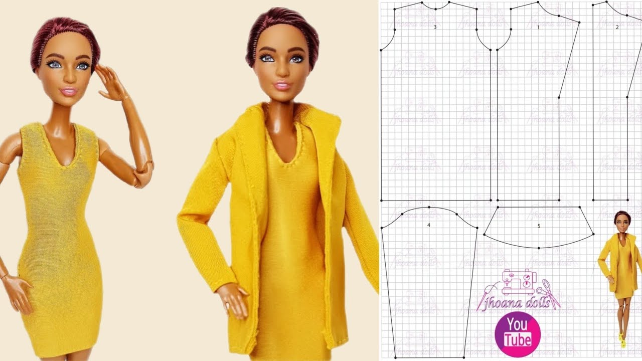 15 blazer y vestido para Barbie (patrones en la descripción)
