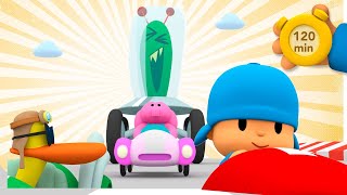 🏎 POCOYO &amp; NINA EPISODIOS - Carrera de coches deportivos [120 min] |CARICATURAS y DIBUJOS ANIMADOS