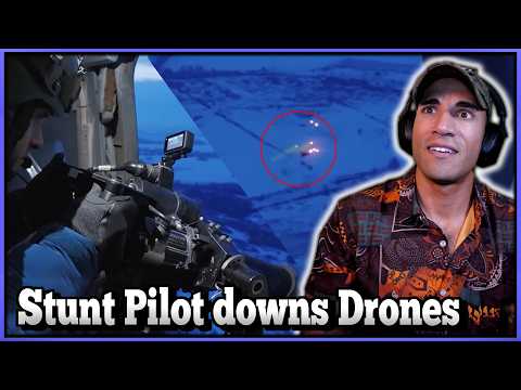 Ukrainian Stunt Pilot shoots down drones - Marine reacts