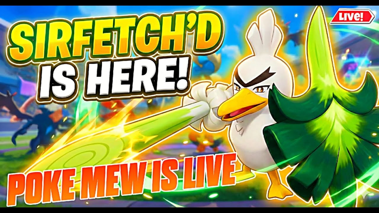 FINALLY SIRFETCH IS HERE GUYZ | POKEMON UNITE LIVE | POKE MEW IS LIVE