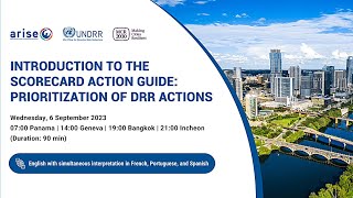 [UNDRR GETI-ARISE-MCR2030] Intro to the Scorecard Action Guide: Prioritization of DRR Actions (PT)