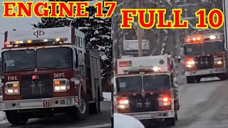 **EVERYONE GOES** FULL Station 10 & Engine 17 [Spare] Responding & Arriving To Alarm Bells HOT | CFD