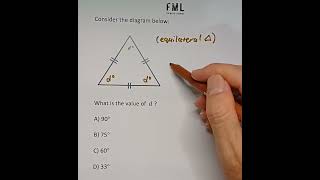 Equilateral triangle #FunMathsLearning #MathsTrick #SatHelp #StudyTip #FML #Math #Maths #School