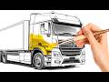 Coloring Mercedes Truck | The Big Truck Hits the Road -  Coloring Pages