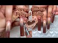 EXTRA LONG BROWN OMBRE POLYGEL NAILS! Polygel Nail Tutorial