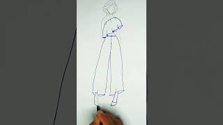 draw a dress on fashion figure