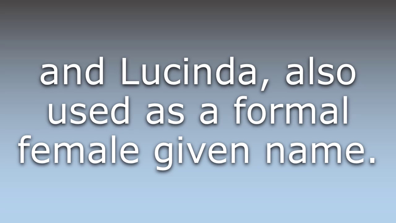 What does Cindy mean? YouTube