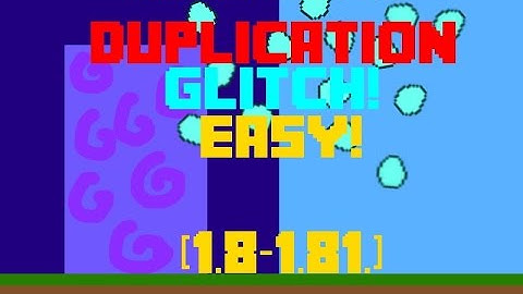 Minecraft Duplication Glitch 1.8-1.8.1 EASY! (Working)