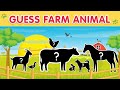 Guess the farm animal quiz  20 farm animals names and sounds