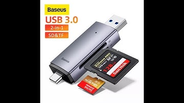 Unbox đầu đọc thẻ đa năng Baseus Lite Series USB-A & Type-C to SD/TF Card Reader