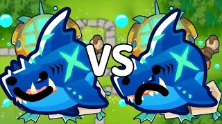 Fully Maxed Megaladon VS. No Merge Megaladon (Mr. BEAST Handler)