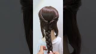 Simple Hair Style for Girls 💖#hairstyle #hairtutorial #viralhair #shorthairstyle #koreanhairstyle #h