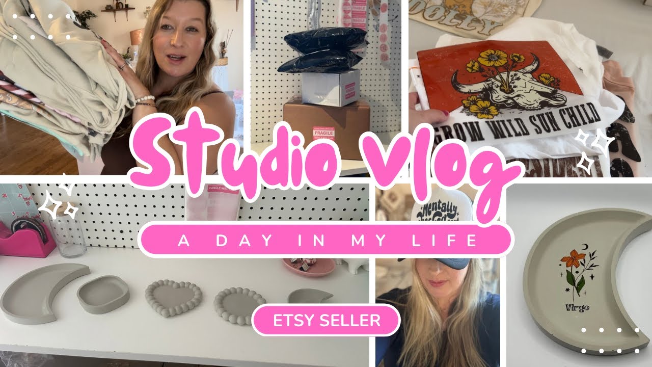 Studio Vlog | Day in my life as a small business owner | Office Tour ...