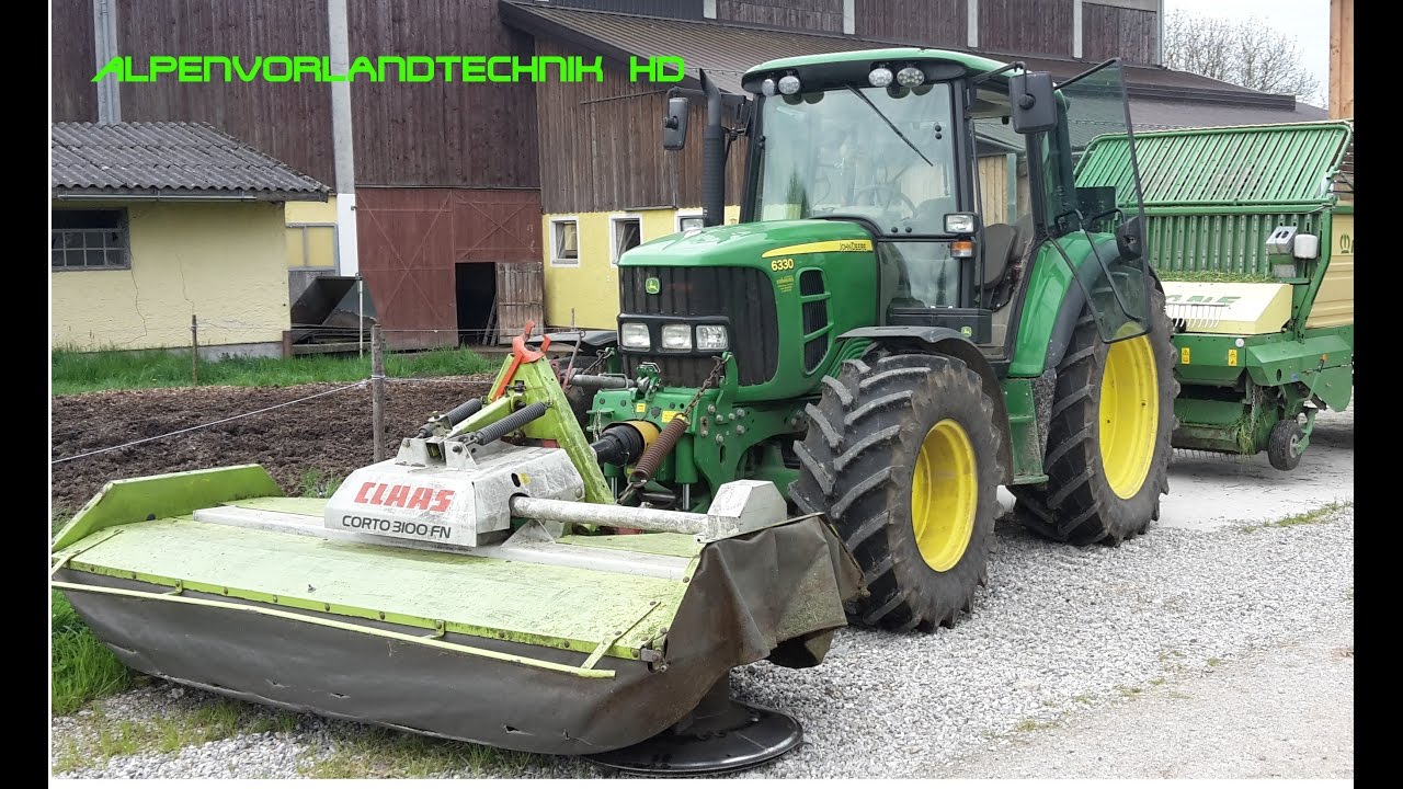 [GoPro] John Deere 6330 beim Eingrasen