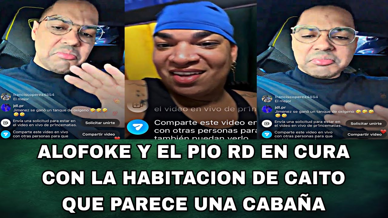 ALOFOKE Y EL PIO RD EN CURA CON LA HABITACION DE CAITO QUE PARECE UNA CABAÑA