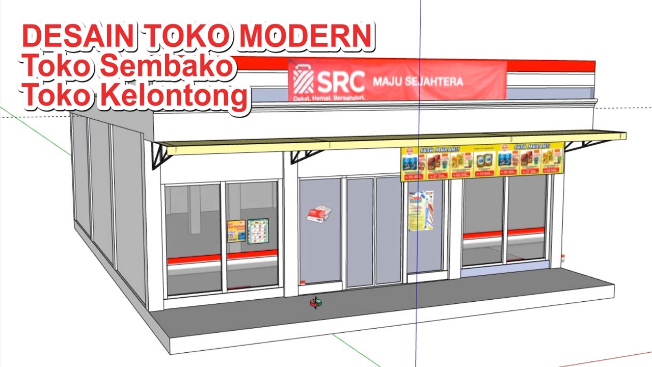 DESAIN TOKO MODERN  YouTube