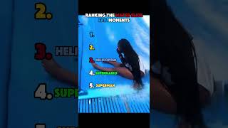 Ranking Funniest Water Slide Fails 😭 #shorts #funny #fails