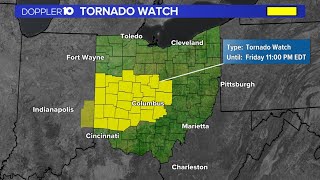 Tracking severe weather rolling through central Ohio