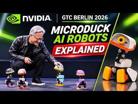 Jensen Huang Reveals Microduck Robots at GTC Berlin 2026 Explained