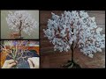 artesanato - cerejeira florida part-1# feita de  isopor , galhos de árvore e fio de cabo elétrico