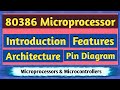 80386 Microprocessor | Features | 80386 Microprocessor Architecture | Pin Diagram of 80386
