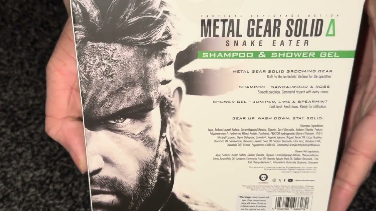 Nostalgamer 4K Unboxing Metal Gear Solid Delta Snake Eater Shampoo & Shower Gel Gift Set UK