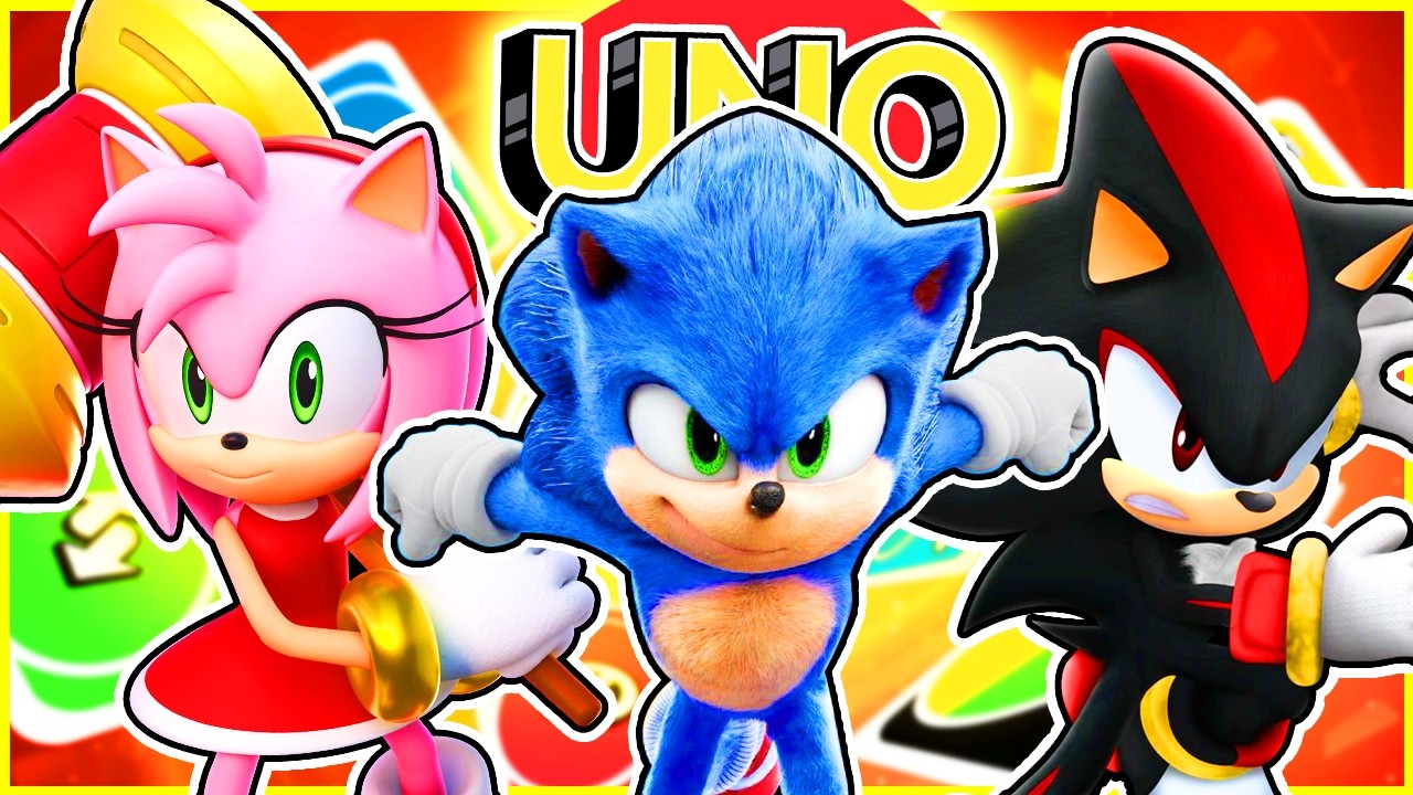 Шэдоу, Эми и Соник из фильма Играют в УНО!