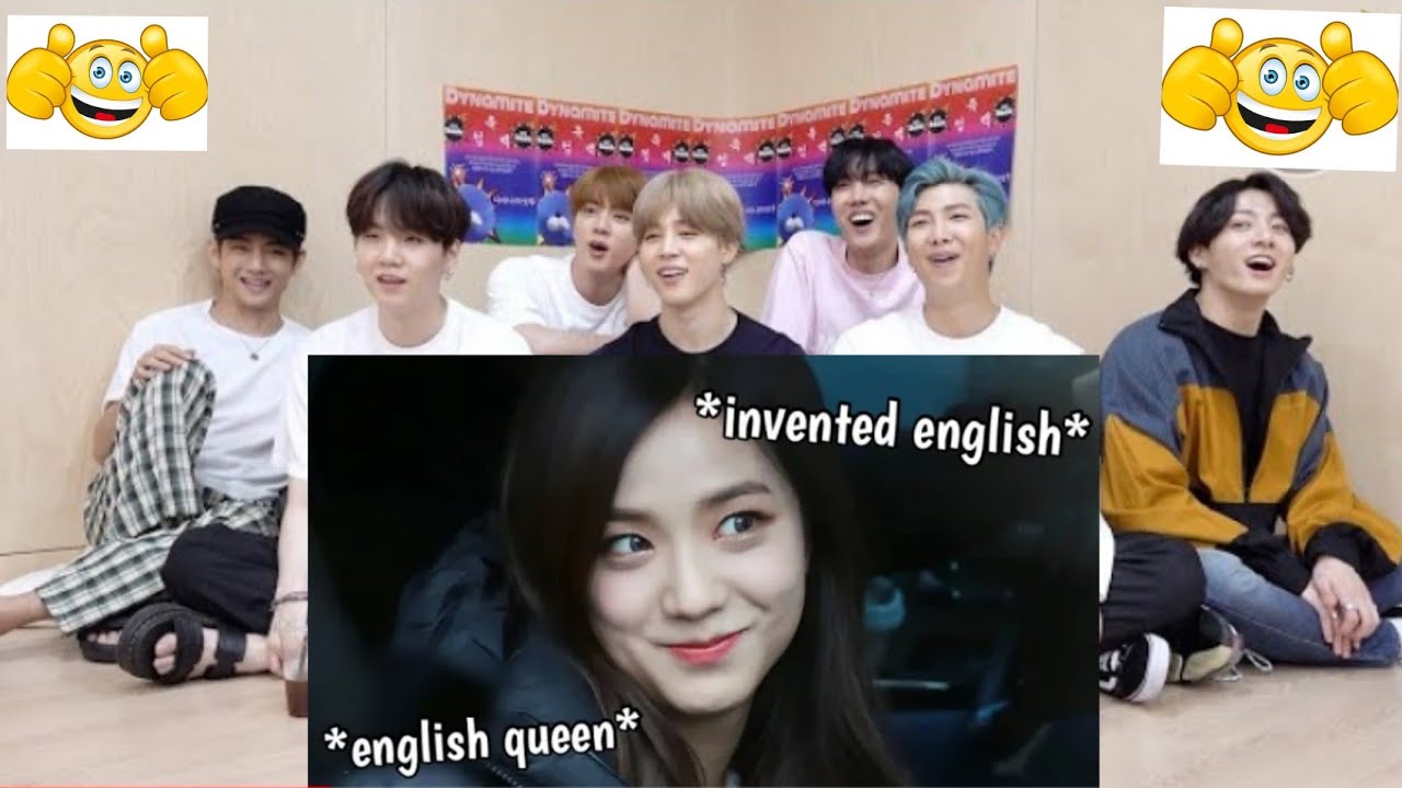 BTS Reaction to Blackpink jisoo speaking English 💜💕