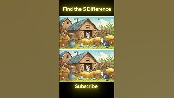 Find 5 Differences in Cat Farm House Picture 🐱🏡 | Spot the Difference Challenge | Fun Puzzle Game