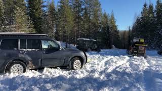 2022 Vinterhelg vid Lekvattnet - Pajero get a snatch