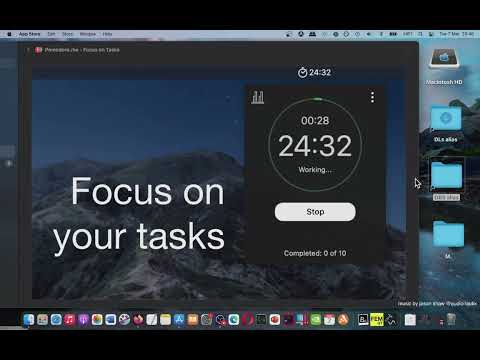 Pomodoro.me Focus on Tasks Mac App Store Basic Overview