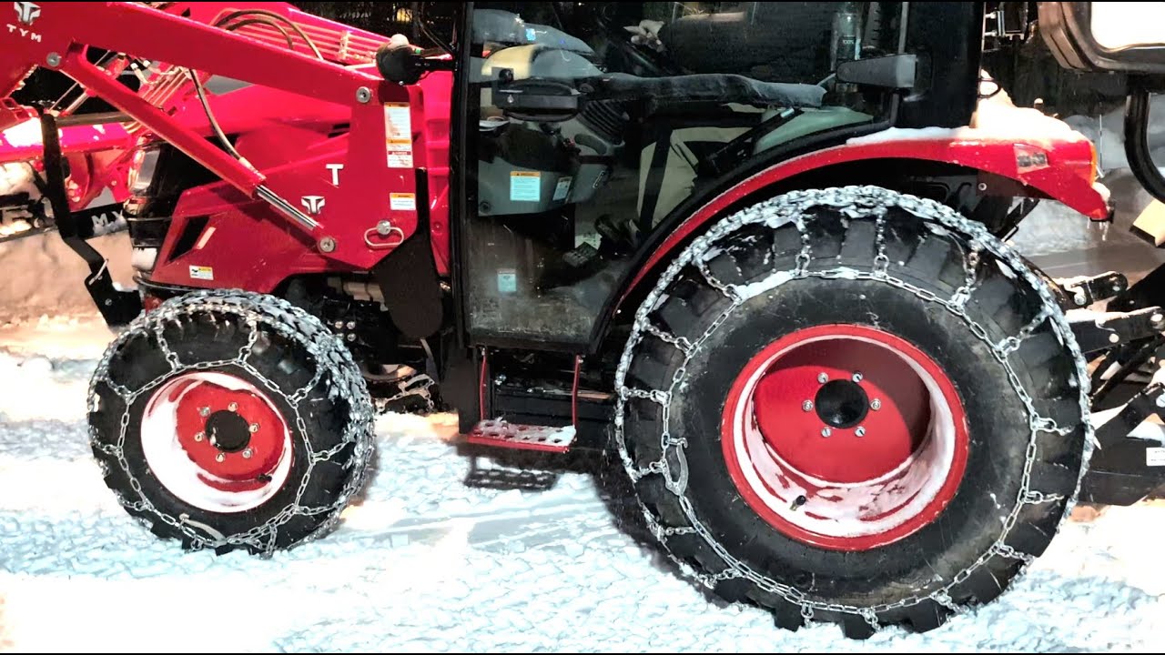 Подготовка трактора к зиме: установка цепей на трактор pewag dopplespur