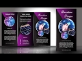 Easy Dark Trifold Brochure Design Part 2 : Adobe Illustrator