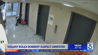 Violent Rolex watch robbery caught on camera in downtown L.A.