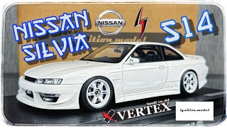 ミニカー 1/18 VERTEX S14 Silvia with Engine 1/18 Ignition Model VERTEX S14 Nissan Silvia Red With SR20