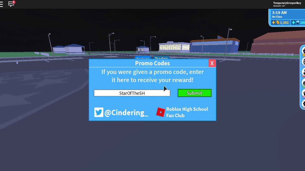 Roblox High School 2 Code - 