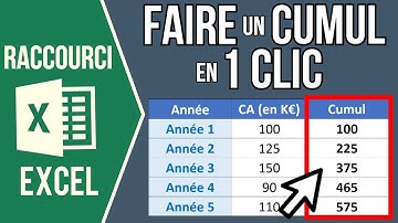 EXCEL - FAIRE UN CUMUL EN 1 CLIC (Somme cumulée avec l