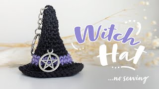 How to Crochet Witch Hat Keychain | Easy Crochet Tutorial For Beginners | Crochet Halloween