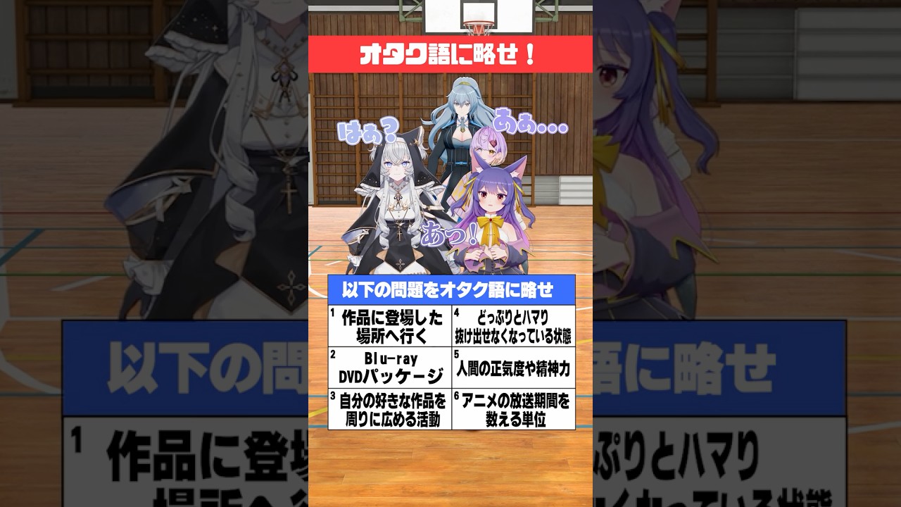 【難問】 オタク用語に略せる？【どっとライブ/ぶいぱい】 #short #vtuber