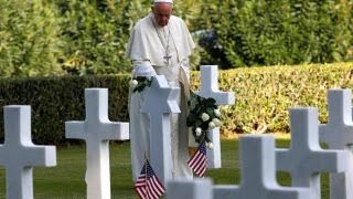 Pope Francis visits an American military cemetery on All Souls’ Day