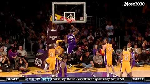 Thomas Robinson Putback Dunk - Kings @ Lakers 10/21/2012 NBA Preseason