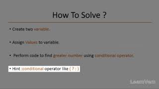 Details Solution of Conditional Statement News