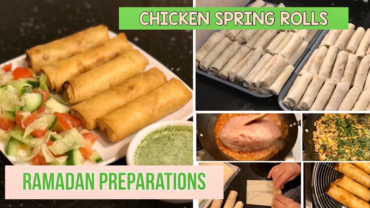RAMADAN PREPARATIONS - CHICKEN SPRING ROLLS | MAKE & FREEZE | BULK COOKING